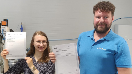 Lifa Air Plc has been awarded ISO 13485 certificate for medical device quality management