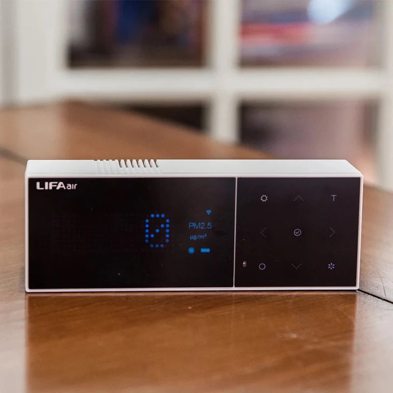 Lifa Air LAM05 Air purifier controller lifestyle on table